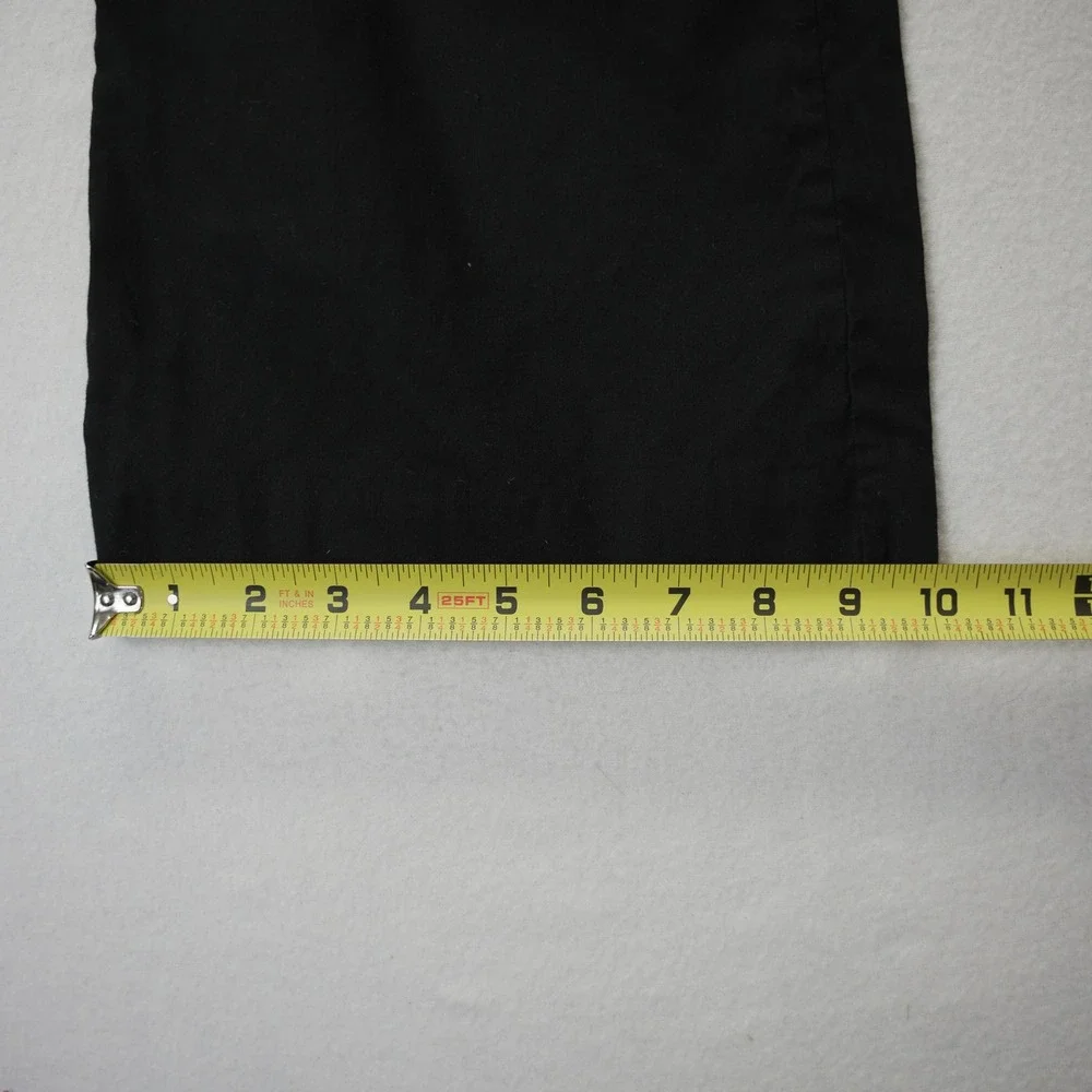Maeve by Anthropologie Naomi Linen Black Wide Leg Blend Trousers Pants Size 0 - Picture 4 of 9